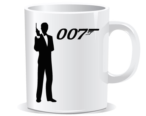 James Bond Hrnek Premium - Bílá