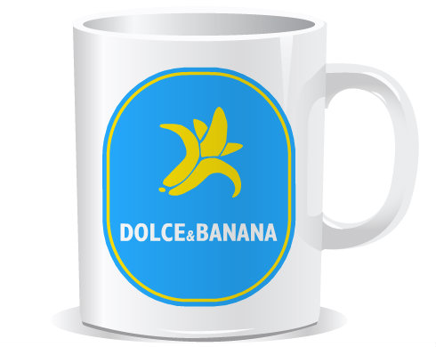 Dolce & Banana Hrnek Premium - Bílá