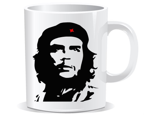 Che Guevara Hrnek Premium - Bílá