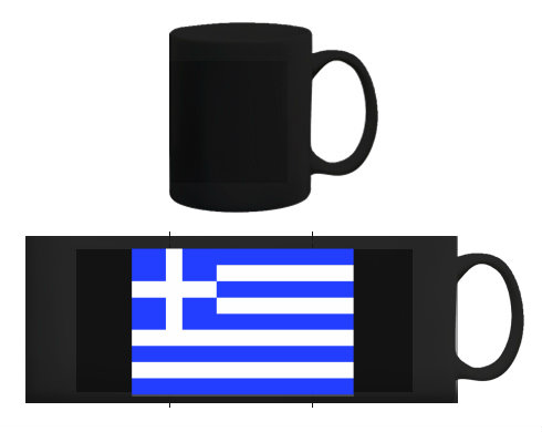 Řecko Černý hrnek - černá