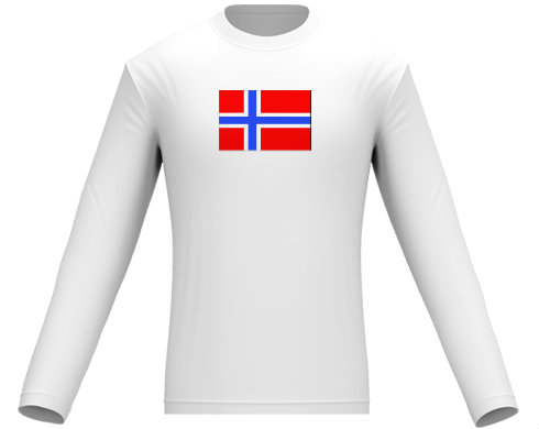 Norsko Pánské tričko dlouhý rukáv - černá