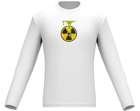 Radioaktivita Pánské tričko dlouhý rukáv - černá