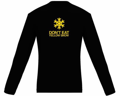 DONT EAT YELLOW SNOW Pánské tričko dlouhý rukáv - černá