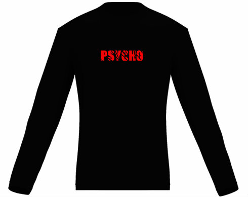 Psycho Pánské tričko dlouhý rukáv - černá