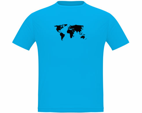 Mapa světa Pánské tričko Classic - Bílá