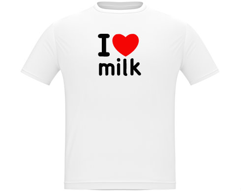 I Love milk Pánské tričko Classic - Bílá