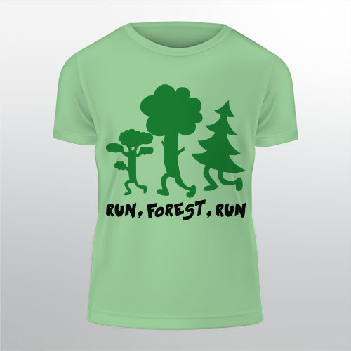 Run forest run Pánské tričko Classic - Bílá