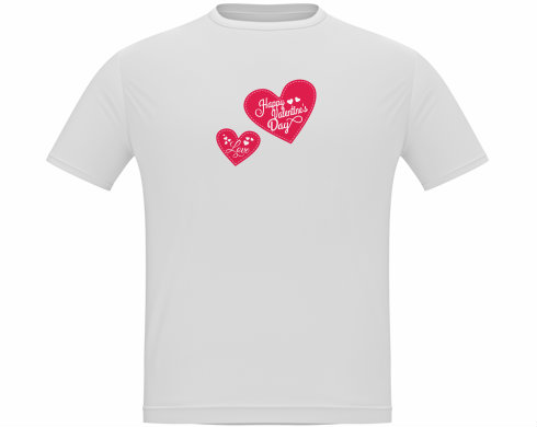 Valentýn srdíčka Pánské tričko Classic - Bílá