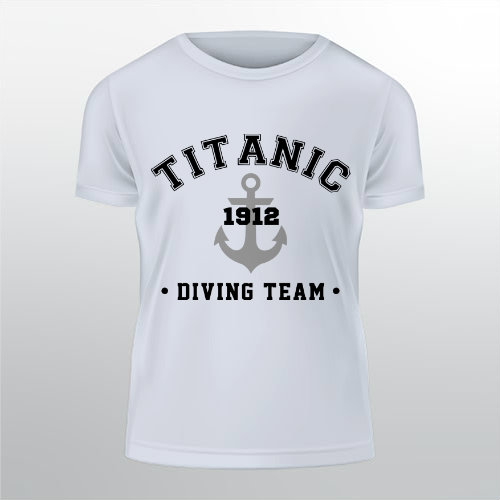 TITANIC DIVING TEAM Pánské tričko Classic - Bílá