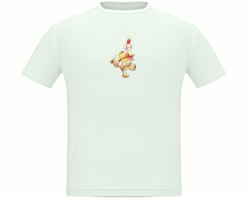 Medvěd s dárkem Pánské tričko Classic - Bílá