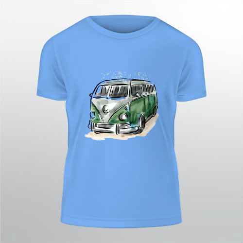 Retro autobus Pánské tričko Classic - Bílá