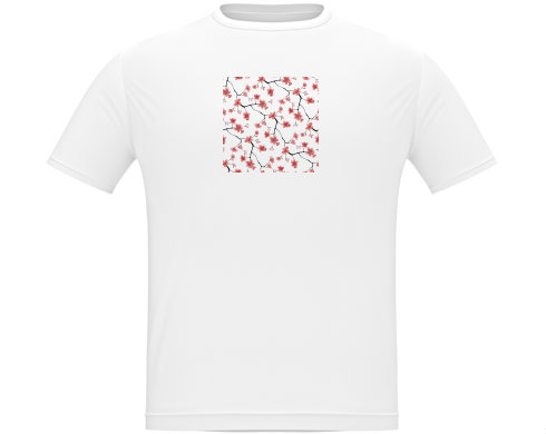 Květinový vzor Pánské tričko Classic - Bílá