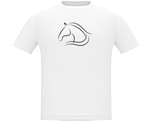 Linie koně Pánské tričko Classic - Bílá