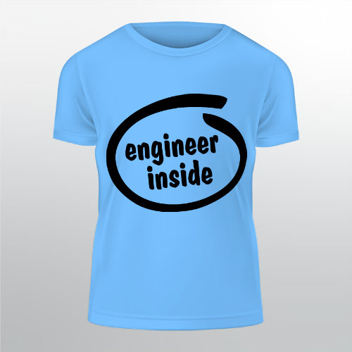 Engineer inside Pánské tričko Classic - Bílá