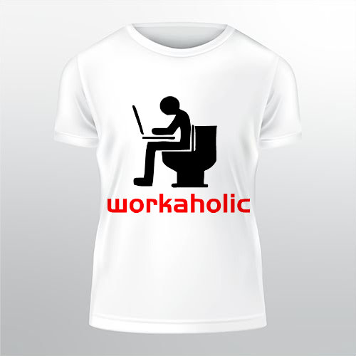 Workoholic Pánské tričko Classic - Bílá