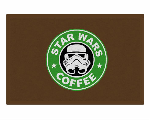 Starwars coffee Rohožka - Bílá