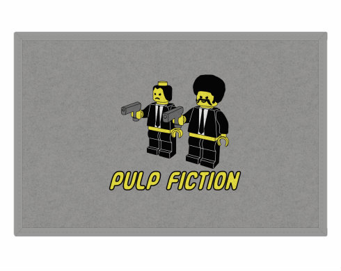 Pulp Fiction Lego Rohožka - Bílá