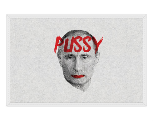 Pussy Putin Rohožka - Bílá
