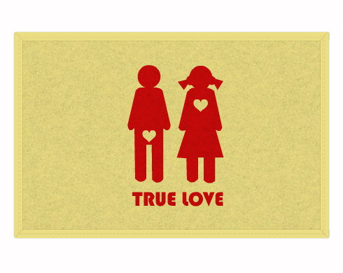 True Love Rohožka - Bílá