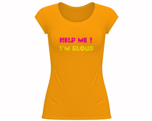 Help me! I`m Blond Dámské tričko velký výstřih - Bílá
