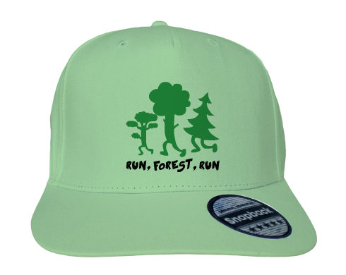 Run forest run Kšiltovka Snapback Rapper - černá