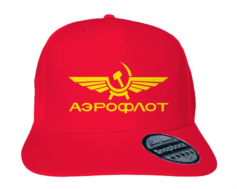 Aeroflot Kšiltovka Snapback Rapper - černá