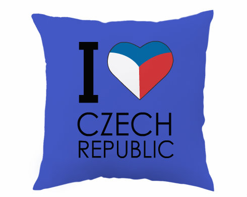 I love Czech republic Polštář - bílá