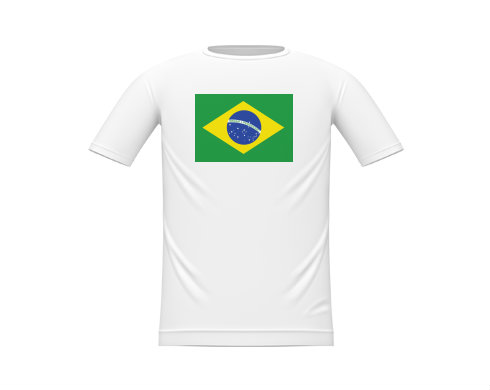 Brazilská vlajka Dětské tričko - Bílá