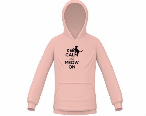 Keep calm and meow on Dětská mikina - černá