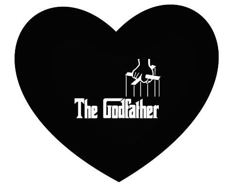 The Godfather - Kmotr Polštář Srdce - bílá