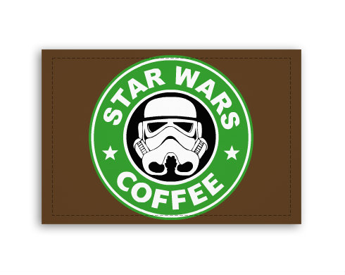 Starwars coffee Fotoobraz 90x60 cm střední - Bílá