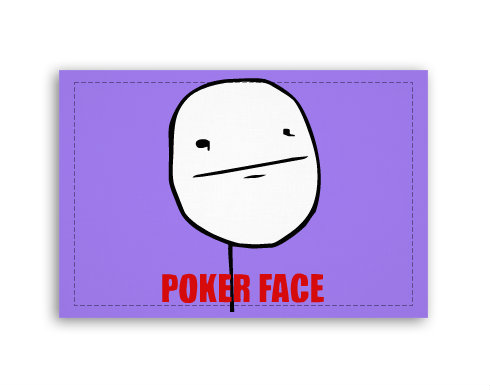 Poker face Fotoobraz 90x60 cm střední - Bílá