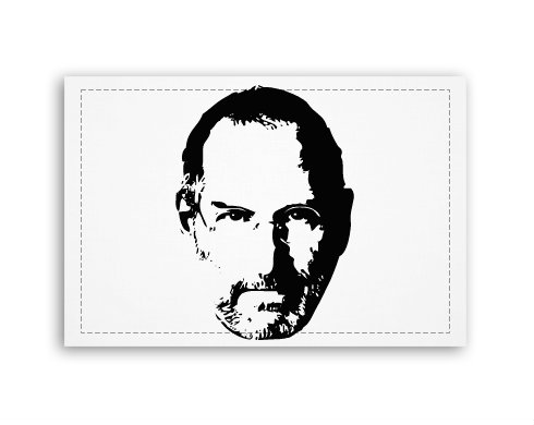 Steve Jobs Fotoobraz 90x60 cm střední - Bílá