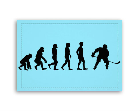 Evolution Hockey Fotoobraz 90x60 cm střední - Bílá
