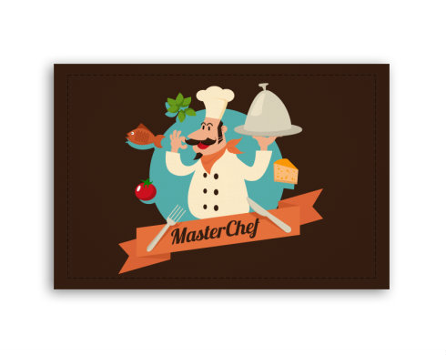 Master Chef Fotoobraz 90x60 cm střední - Bílá