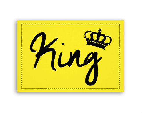 King Fotoobraz 90x60 cm střední - Bílá