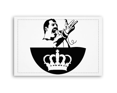 Freddie Mercury - Queen Fotoobraz 90x60 cm střední - Bílá