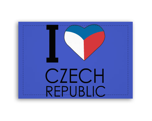 I love Czech republic Fotoobraz 90x60 cm střední - Bílá