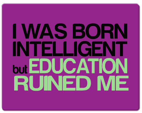 I was born intelligent Podložka pod myš - Bílá