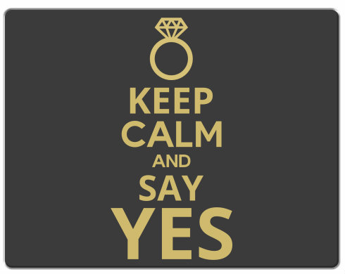 Keep calm and say YES Podložka pod myš - Bílá