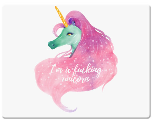 I′m a fucking unicorn Podložka pod myš - Bílá