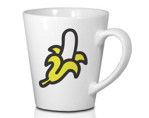 Banán Hrnek Latte 325ml - Bílá