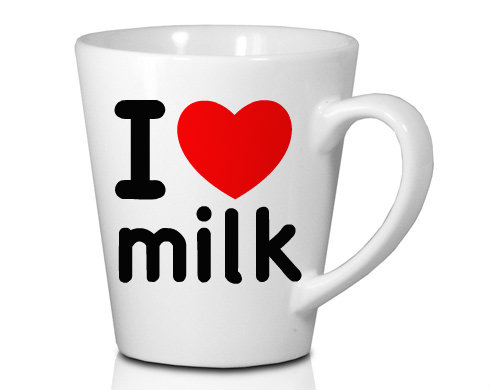 I Love milk Hrnek Latte 325ml - Bílá