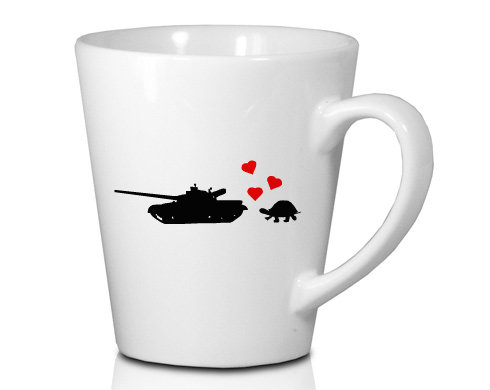 Love tank Hrnek Latte 325ml - Bílá
