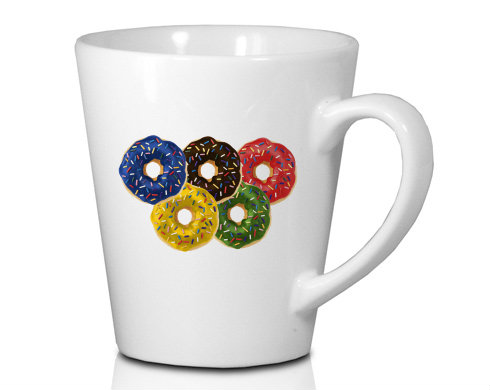 Donut olympics Hrnek Latte 325ml - Bílá