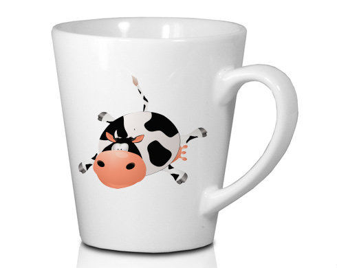 Kráva Hrnek Latte 325ml - Bílá