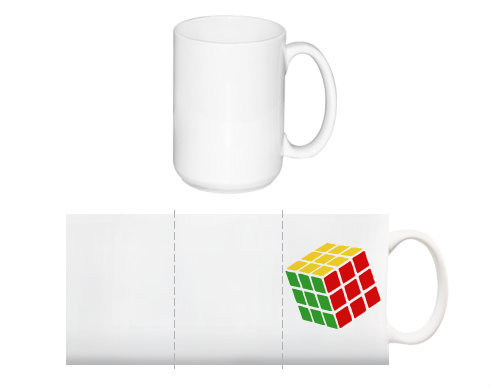 Rubikova kostka Hrnek MAX - Bílá
