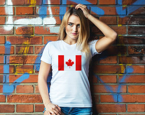 Kanada Dámské tričko Classic - Bílá
