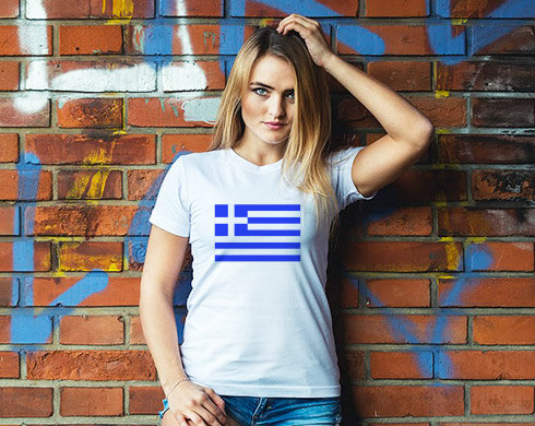 Řecko Dámské tričko Classic - Bílá