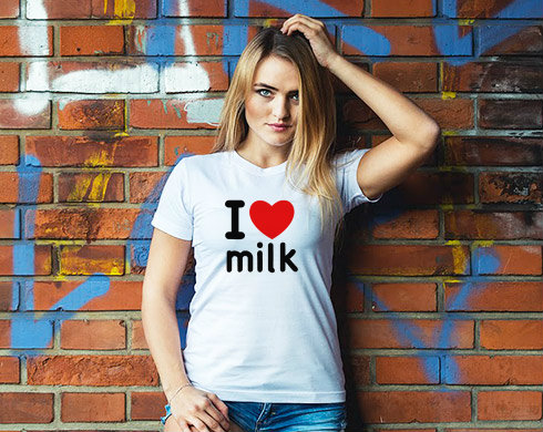 I Love milk Dámské tričko Classic - Bílá